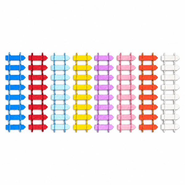 FANJUN-AMTECH Miniature Colorful Fence Set - 8 Pieces