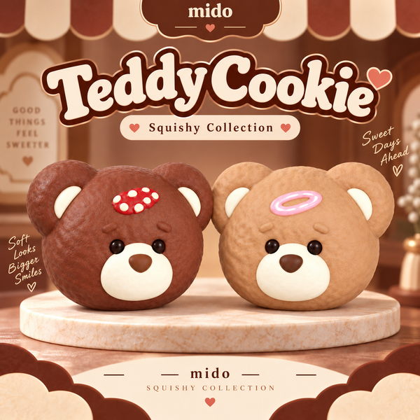 mido Teddy Cookie Squishy