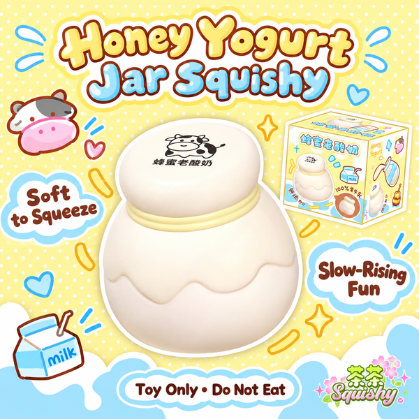 TEA SQUISHY Honey Yogurt Jar Squishy