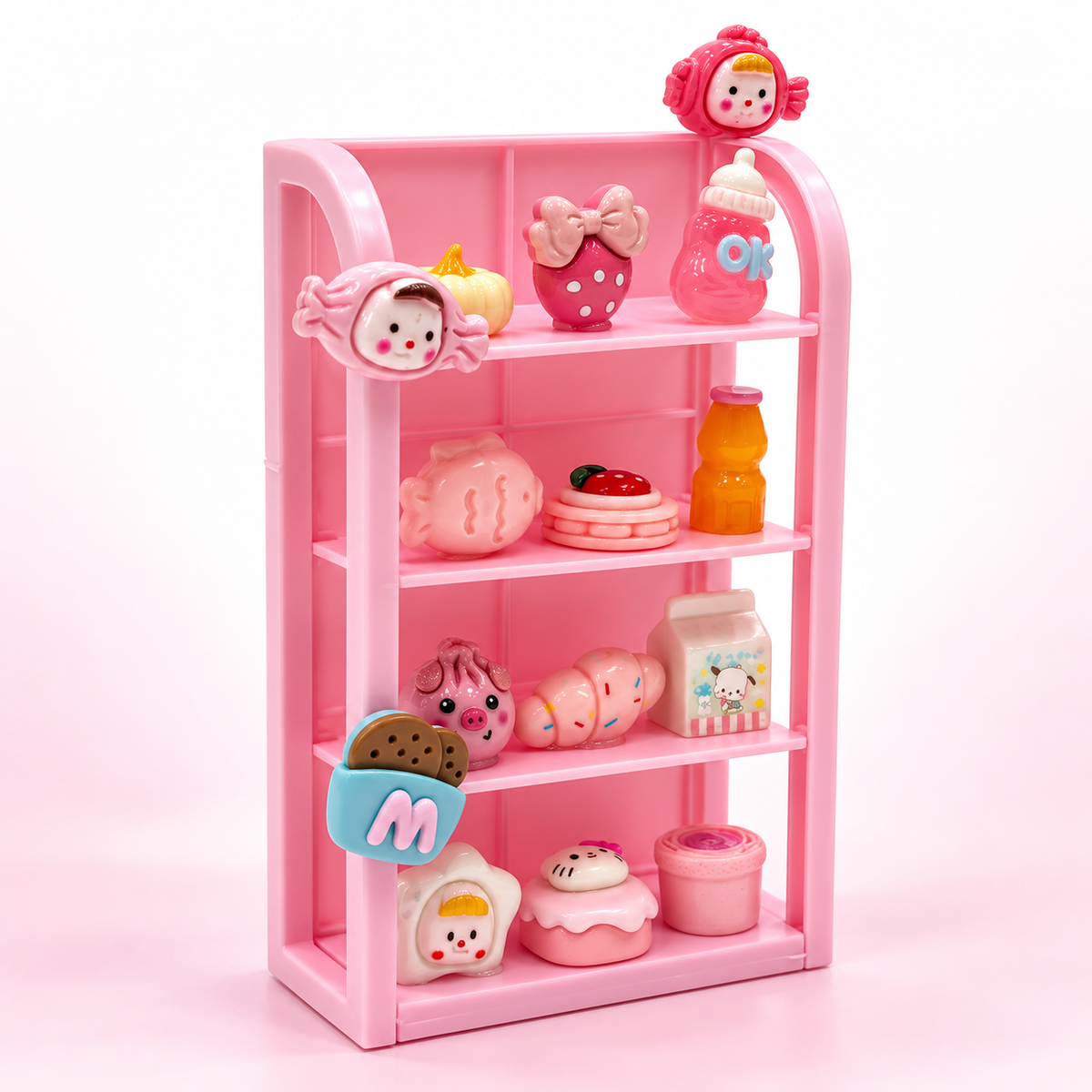 FANJUN-AMTECH Miniature Pink Snack Display Set
