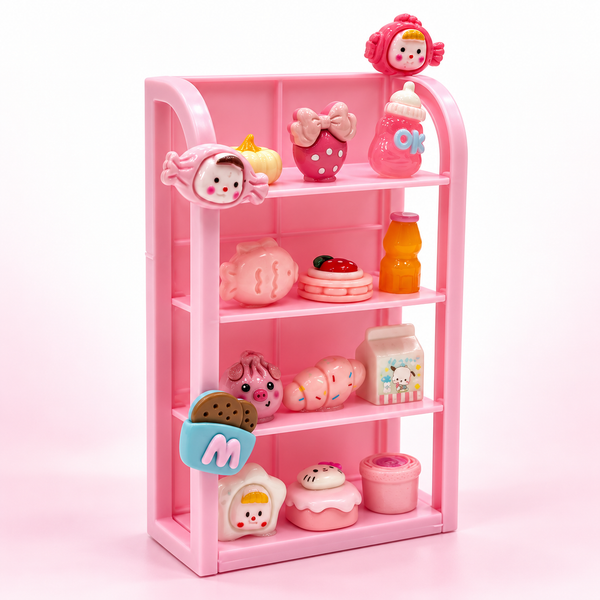 FANJUN-AMTECH Miniature Pink Snack Display Set