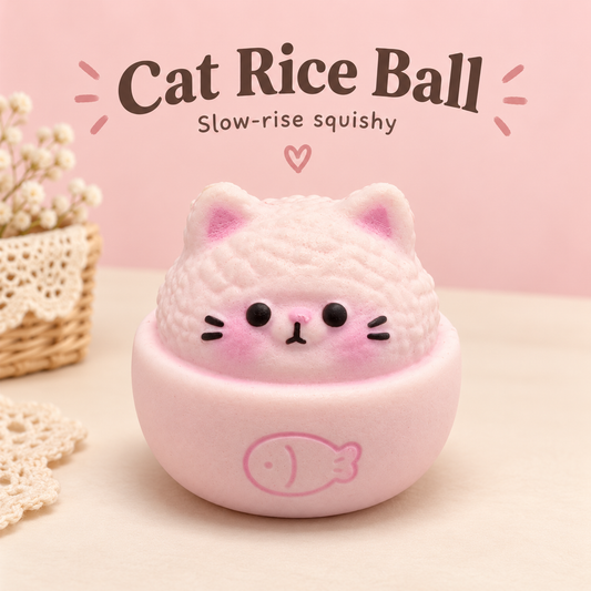 Cat Rice Ball Slow-Rising Squishy Toy