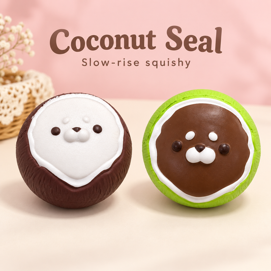 Coconut Seal Slow-Rising Squishy Toy