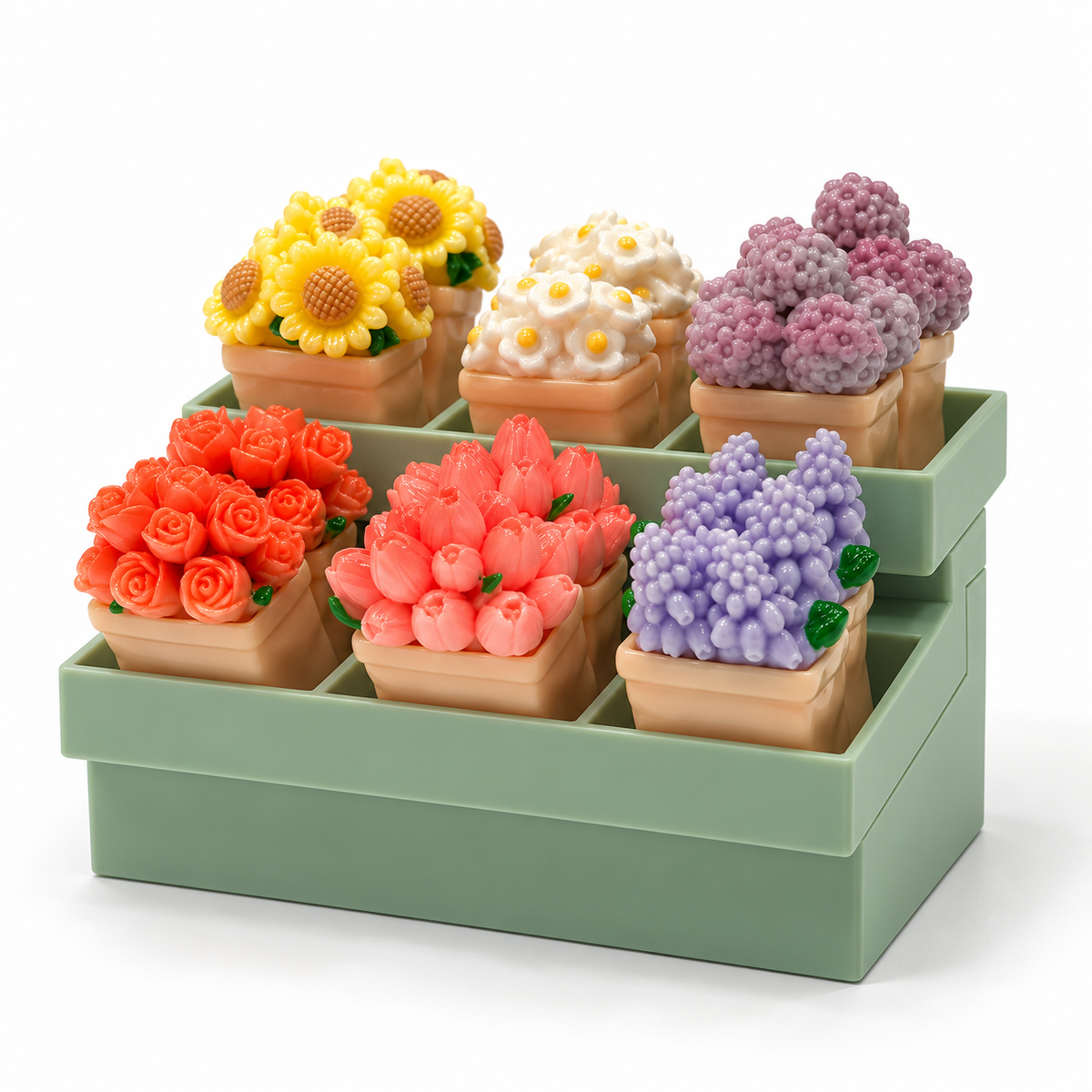 FANJUN-AMTECH Miniature Flower Display Set