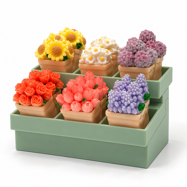FANJUN-AMTECH Miniature Flower Display Set