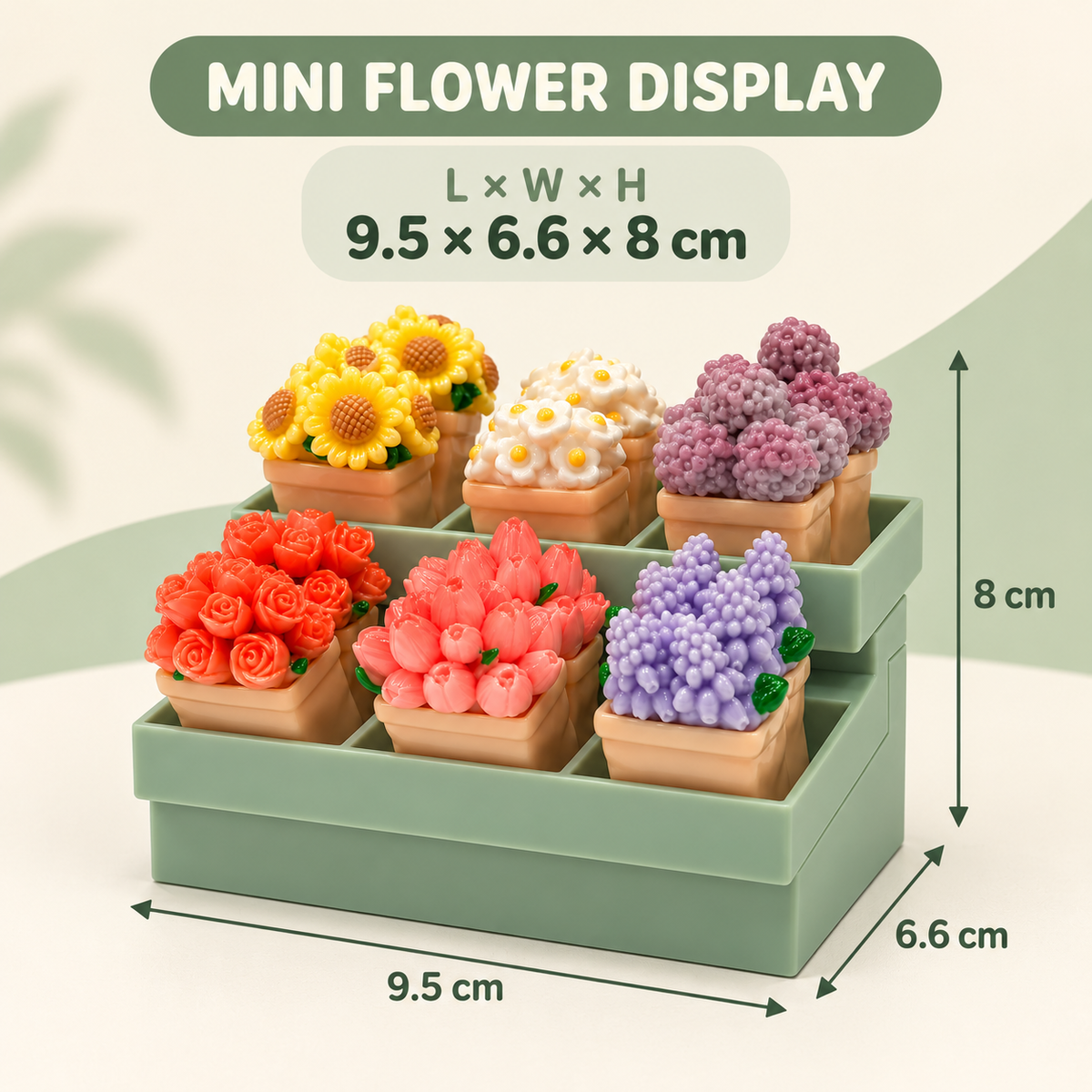 FANJUN-AMTECH Miniature Flower Display Set