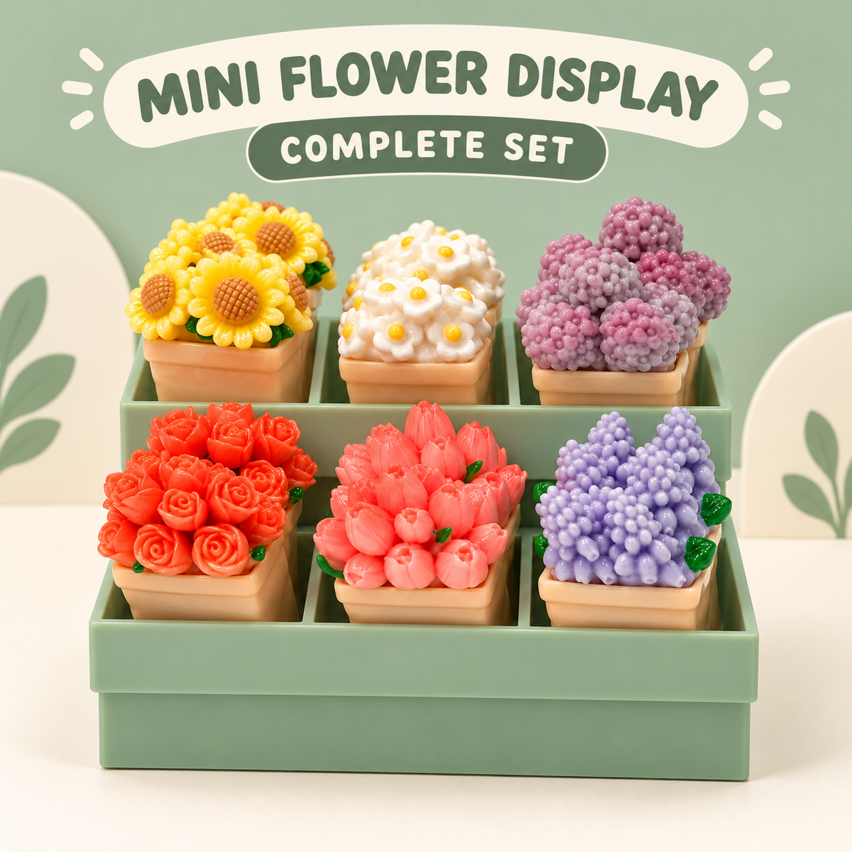FANJUN-AMTECH Miniature Flower Display Set