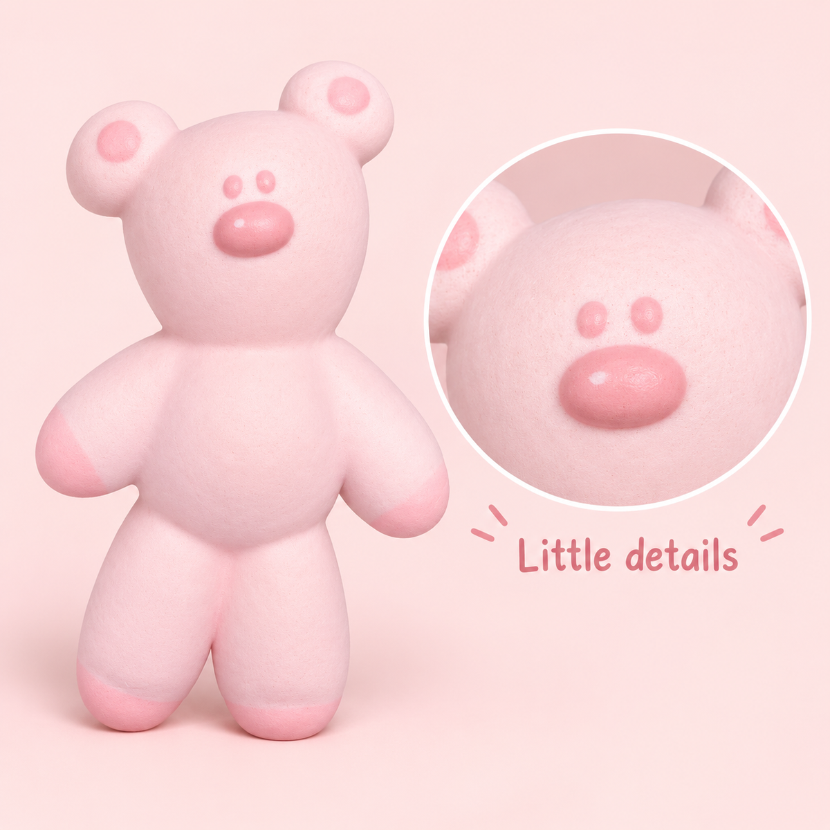 Little Pink Bear Slow-Rising Squishy Toy