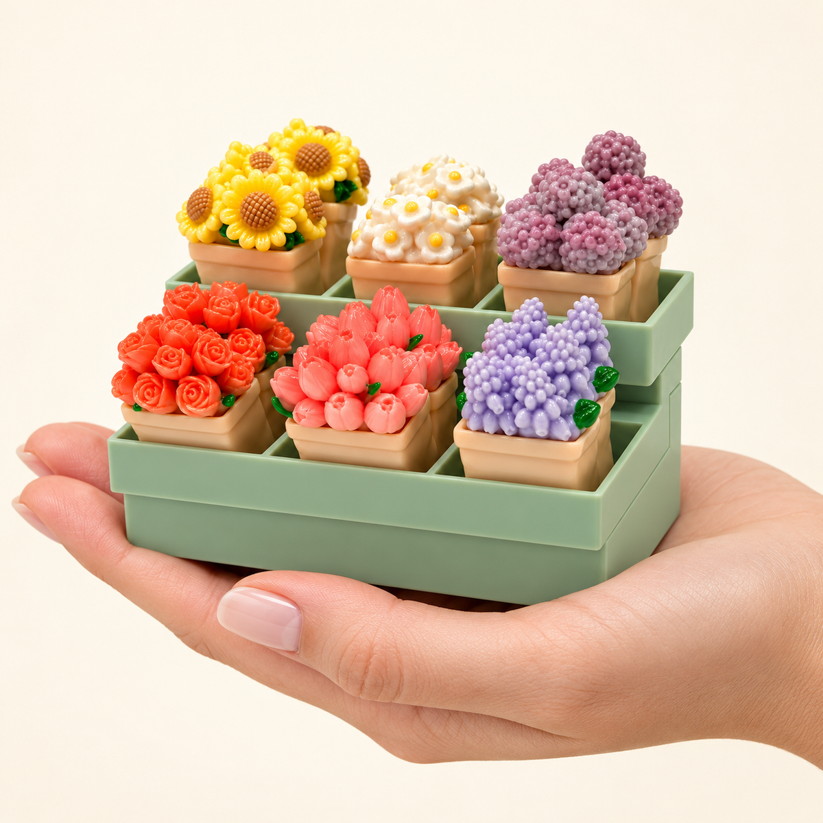 FANJUN-AMTECH Miniature Flower Display Set