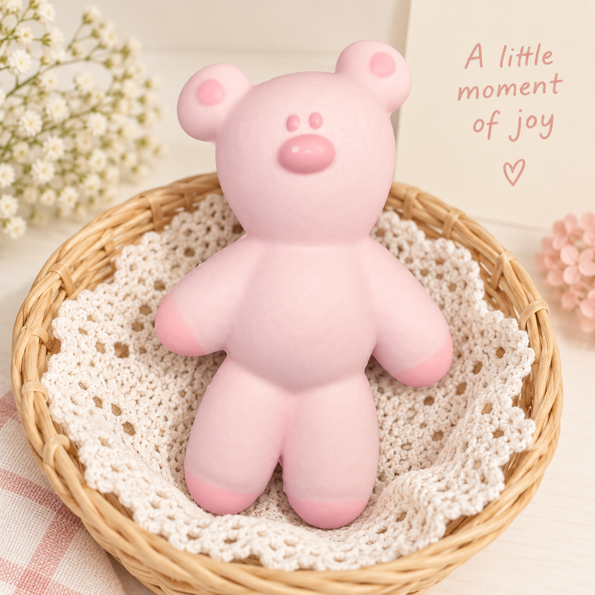 Little Pink Bear Slow-Rising Squishy Toy