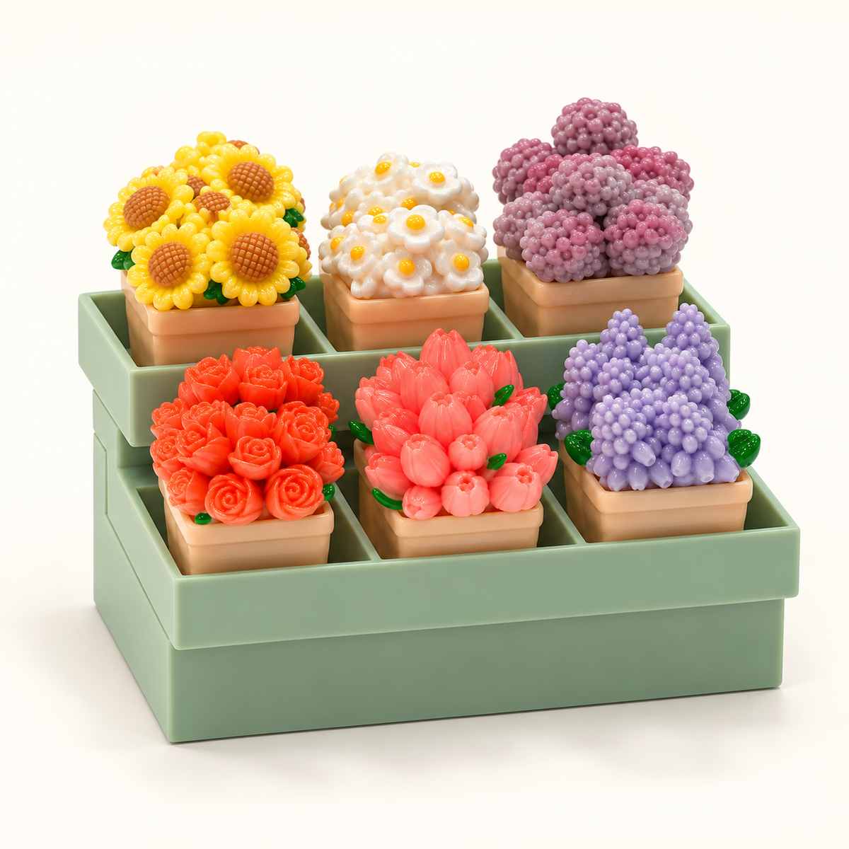 FANJUN-AMTECH Miniature Flower Display Set