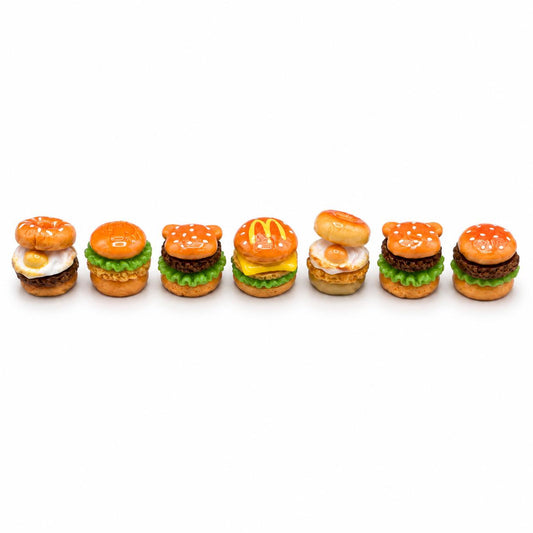 FANJUN-AMTECH Miniature Hamburger Models Set - 7 Pieces