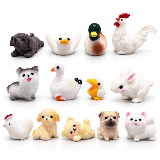 FANJUN-AMTECH Miniature Animal Models Set - 13 Pieces