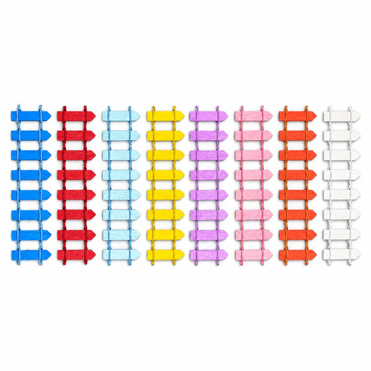 FANJUN-AMTECH Miniature Colorful Fence Set - 8 Pieces