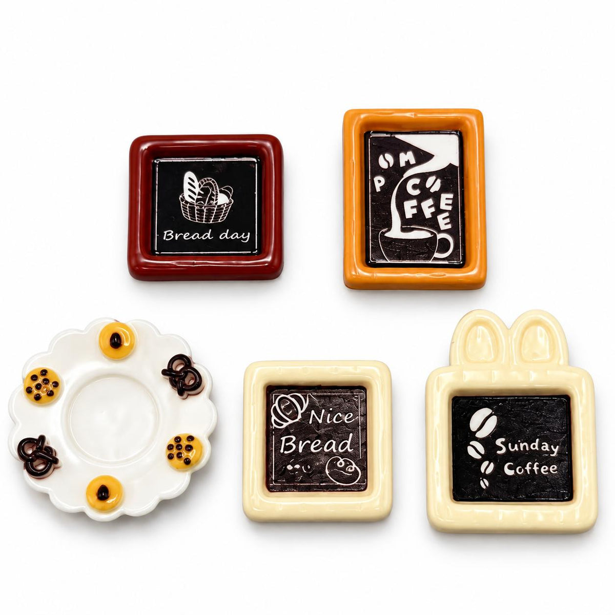 FANJUN-AMTECH Miniature Things 5-Piece Cafe Decorative Accessories Set, Home Decor Statues & Figurines for Home Supplies