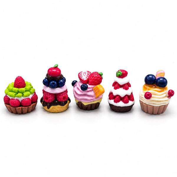 FANJUN-AMTECH Miniature Layered Cake Models Set - 5 Pieces