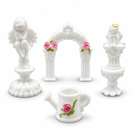 FANJUN-AMTECH Miniature Garden Arch Scene Accessories Set - 4 Pieces