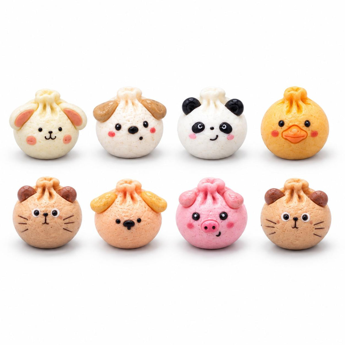 FANJUN-AMTECH Miniature Animal Bun Models Set - 8 Pieces