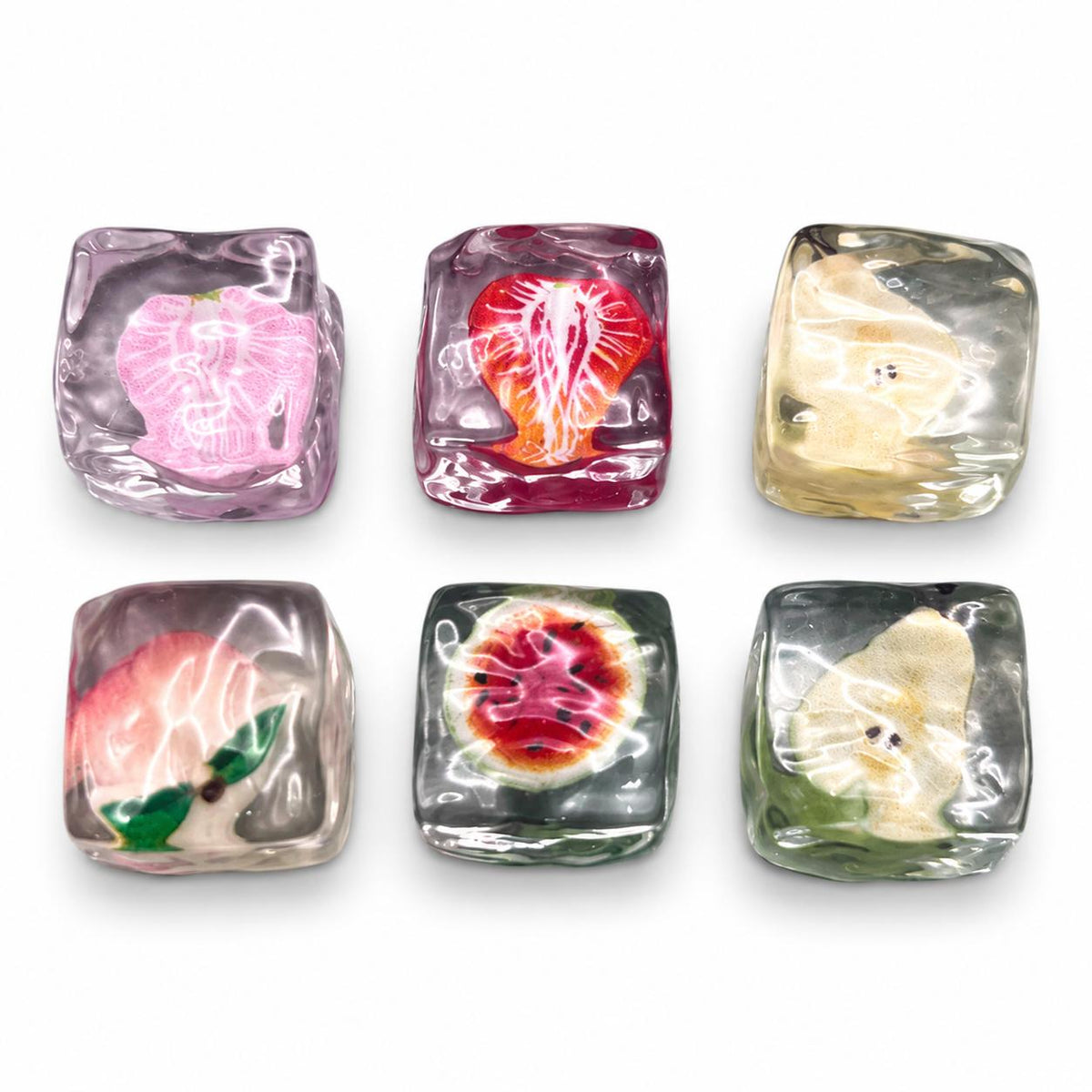 FANJUN-AMTECH Miniature Fruit Cube Models Set - 6 Pieces