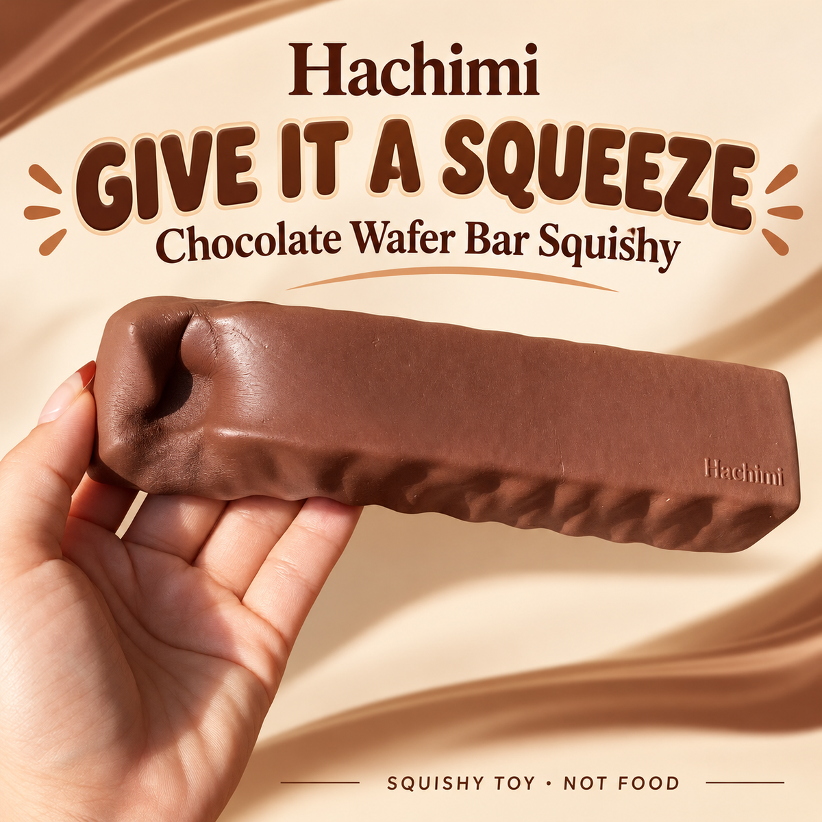 Hachimi Chocolate Wafer — hand squeeze