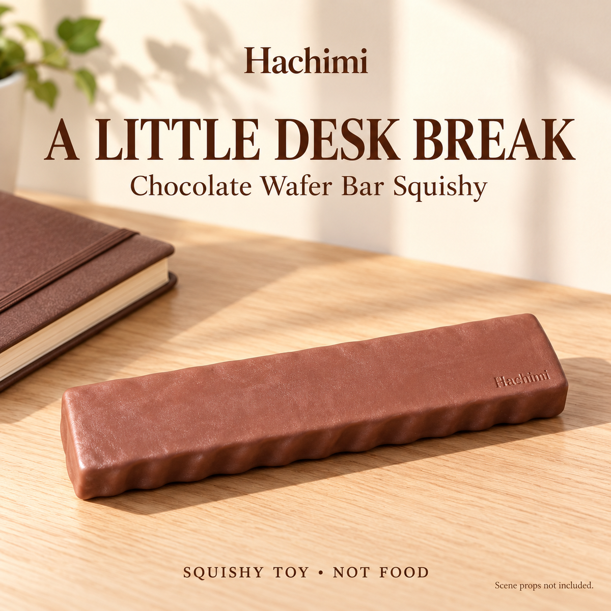 Hachimi Chocolate Wafer — desk scene