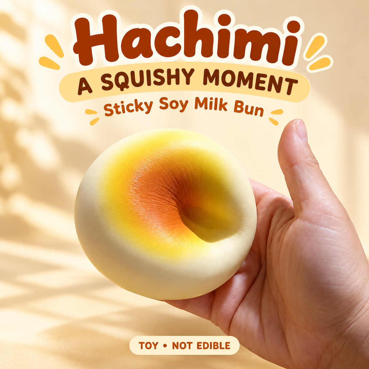 Hachimi Sticky Soy Milk Bun — hand moment