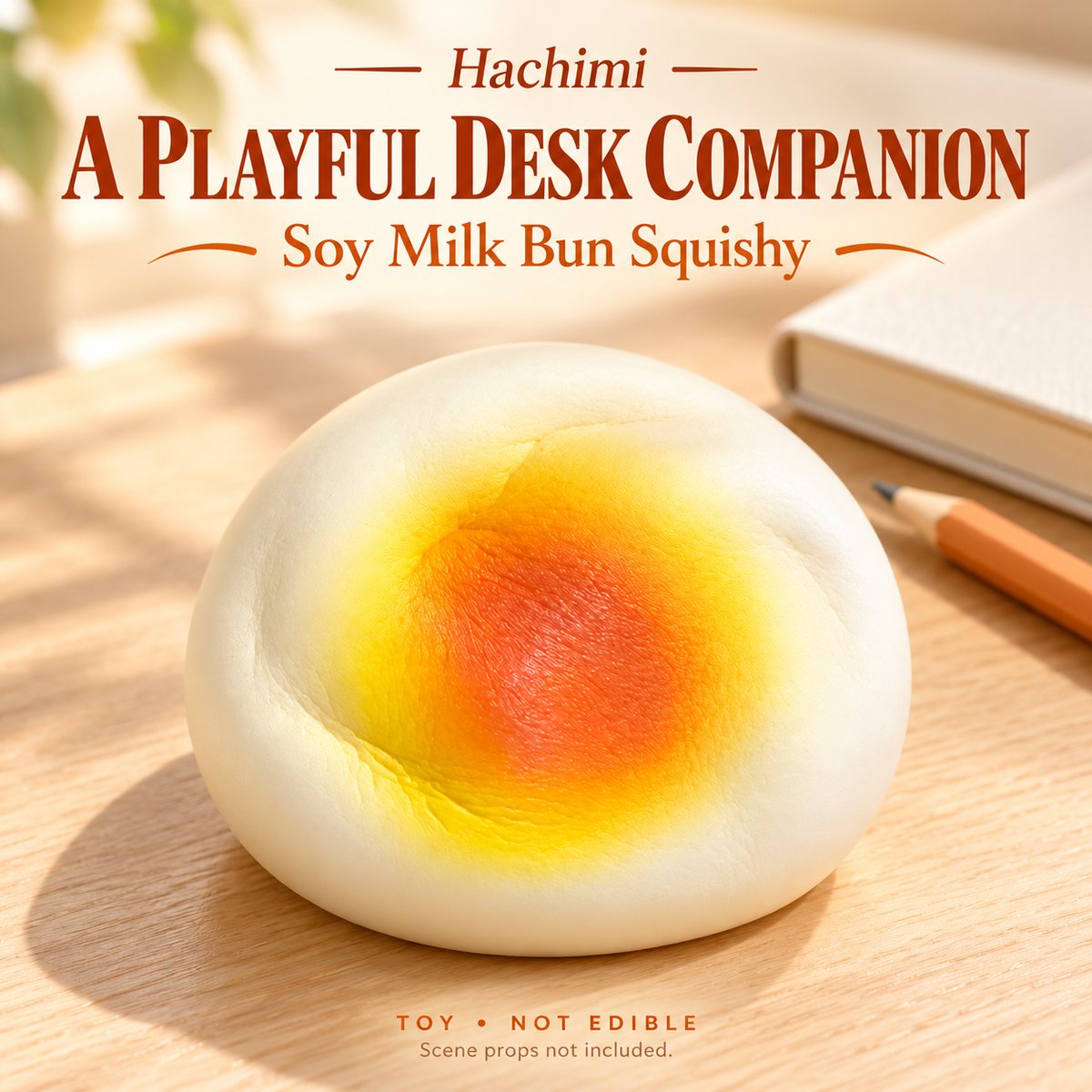 Hachimi Sticky Soy Milk Bun — desk scene