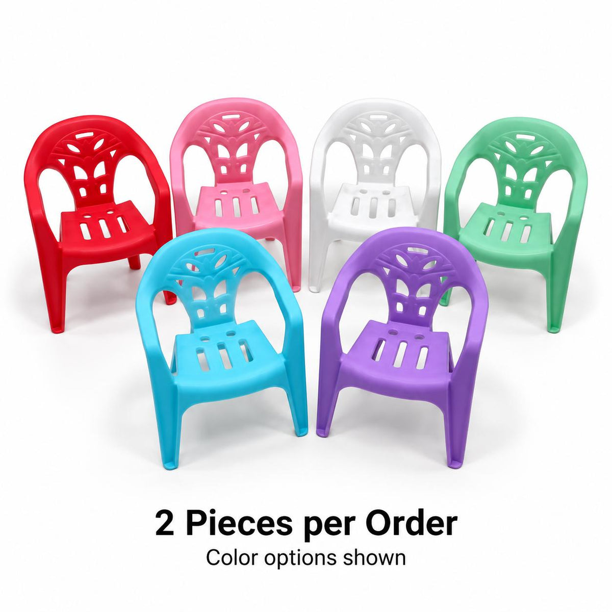 FANJUN-AMTECH Miniature Colorful Chairs for DIY Scenes - 2 Pieces, Random Colors