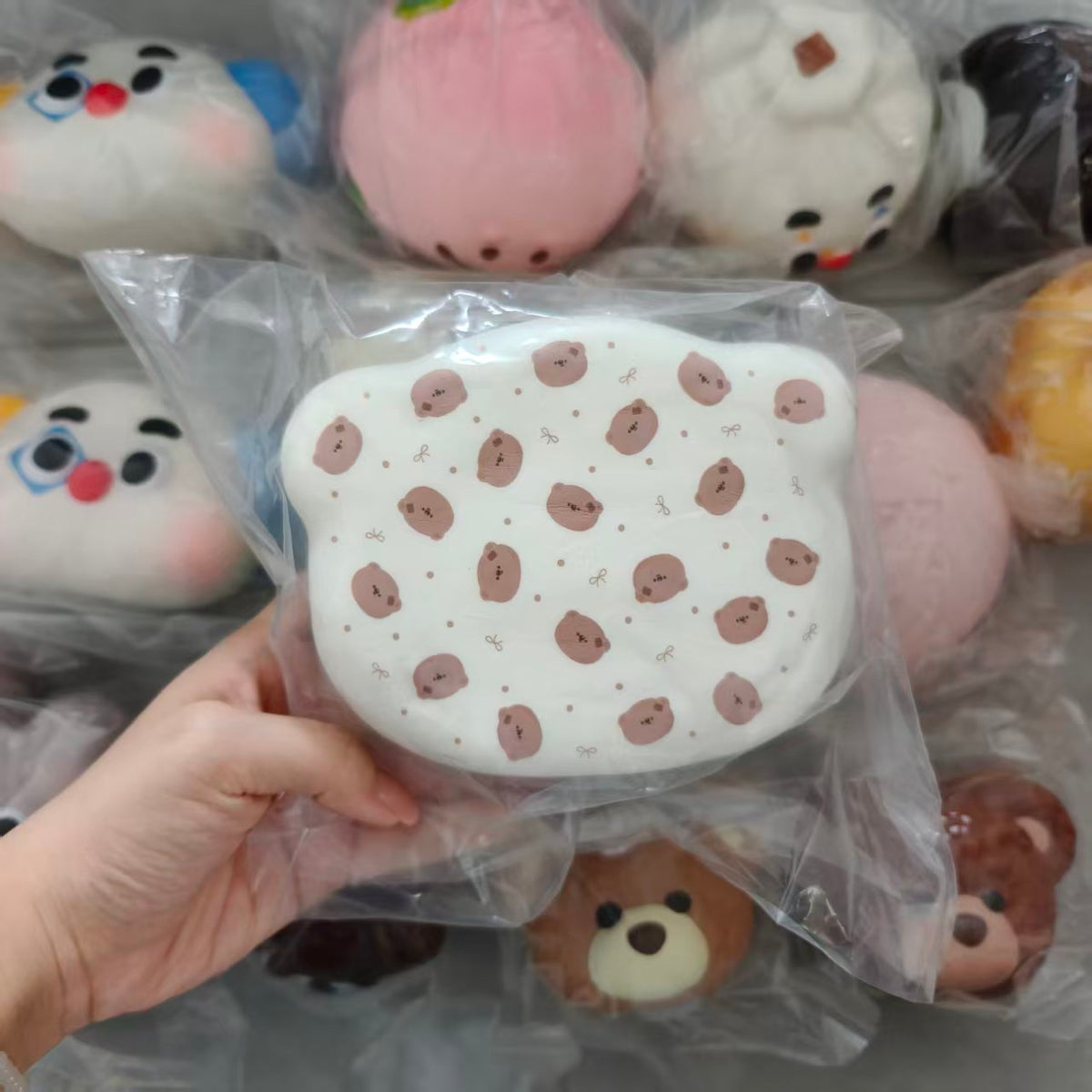 Lisa Bear-Print Milk Cake - Brown and White shown; sold separately