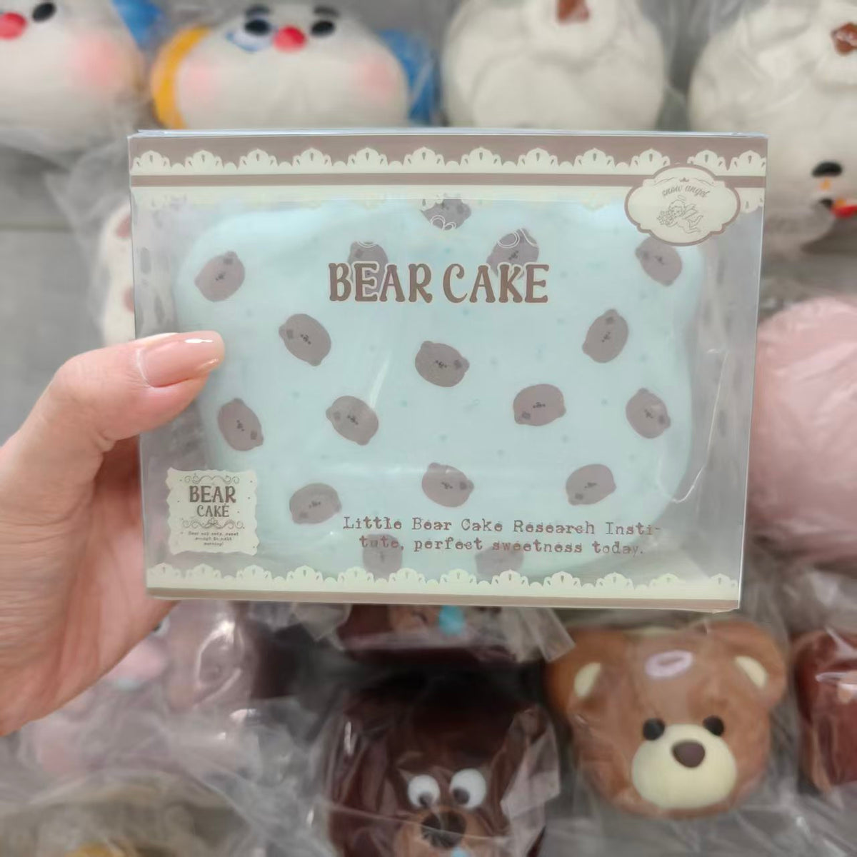 Lisa Bear-Print Milk Cake - Blue