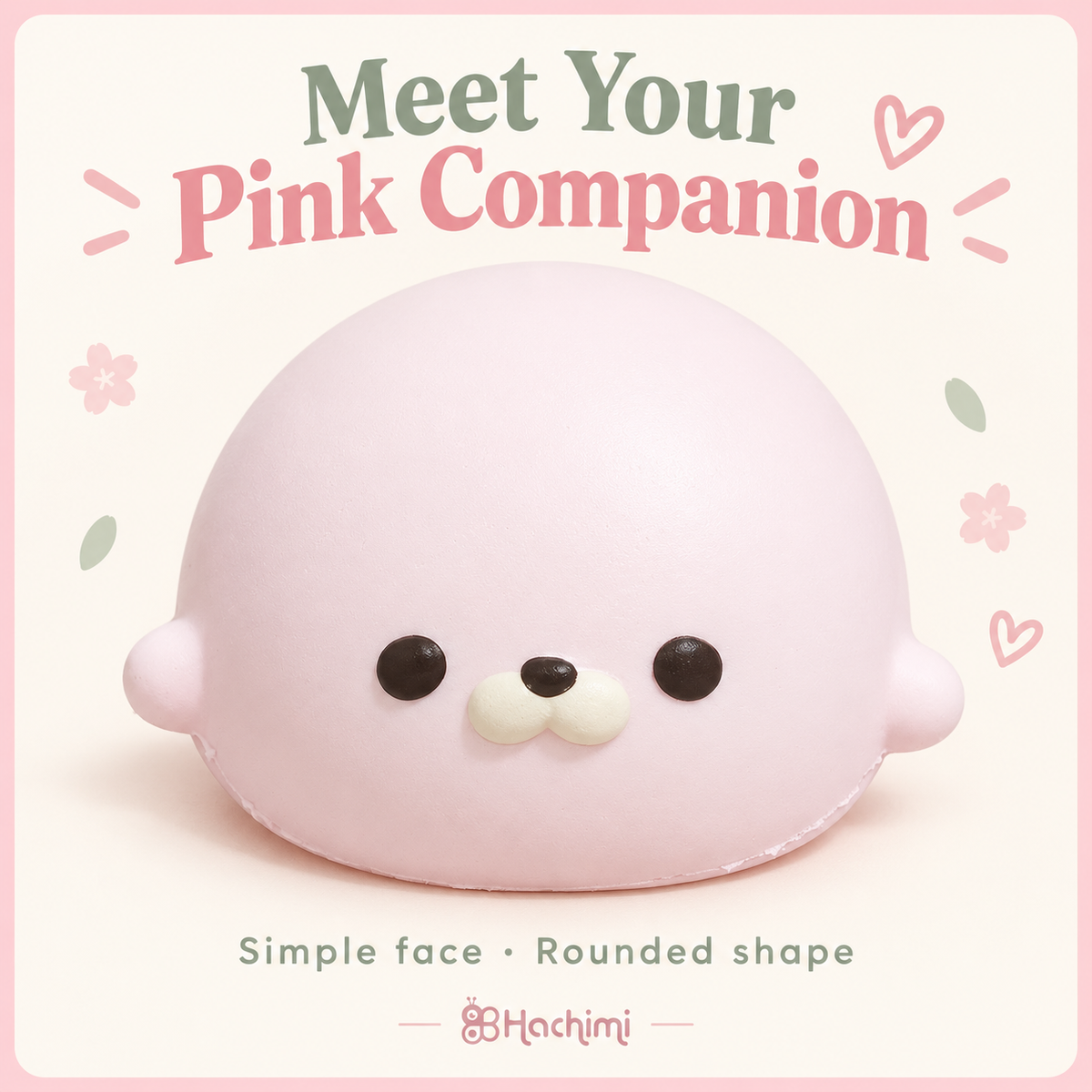 Hachimi Pink Seal Squishy — Pink — image 2