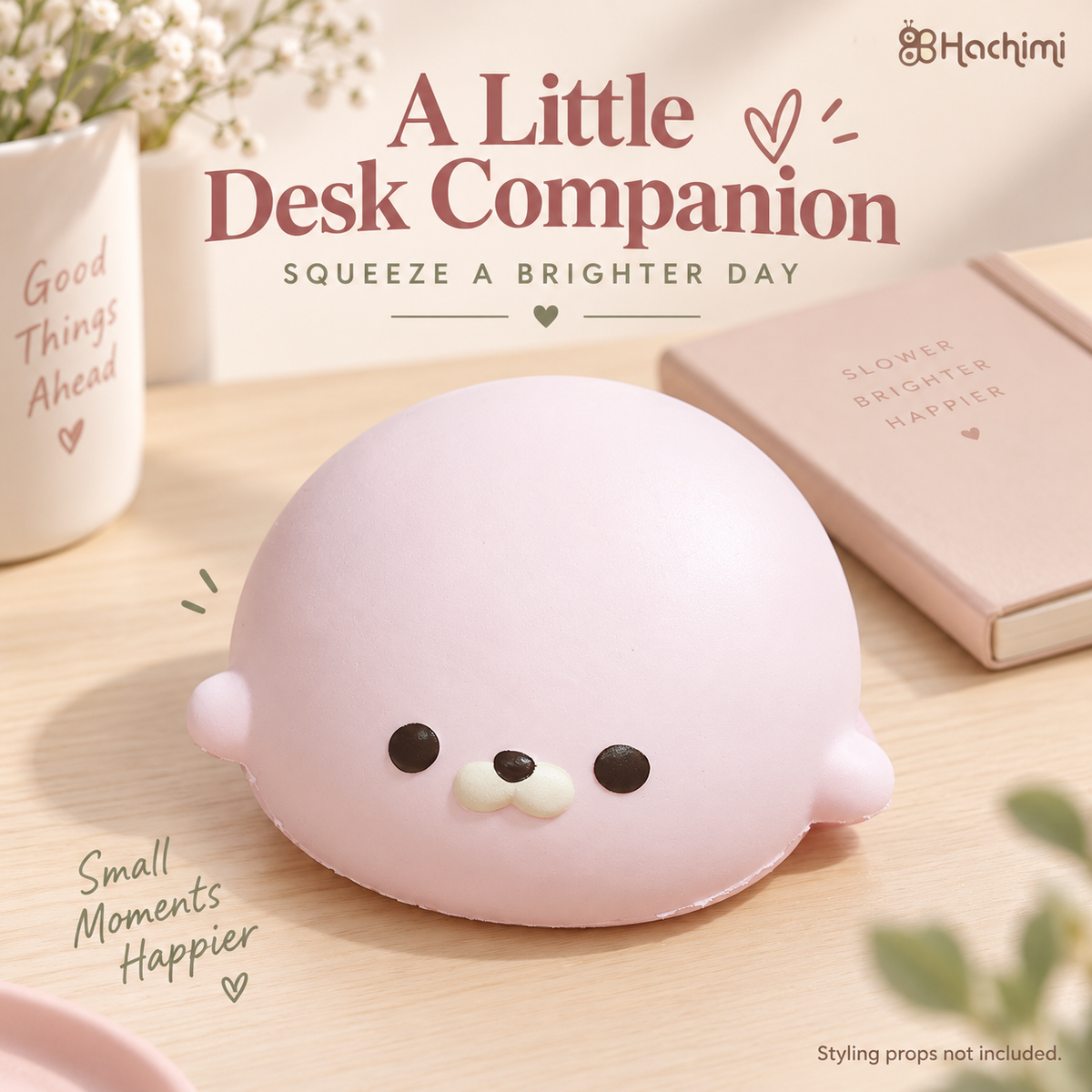 Hachimi Pink Seal Squishy — Pink — image 5