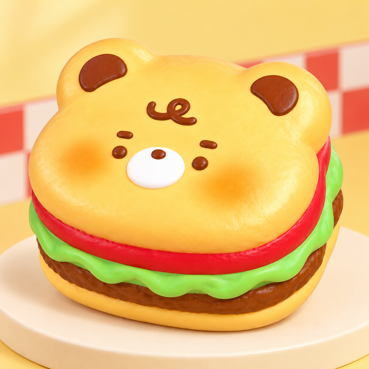 FANJUN-AMTECH Bear Burger Squishy - bear-burger-carousel-04_front-angle