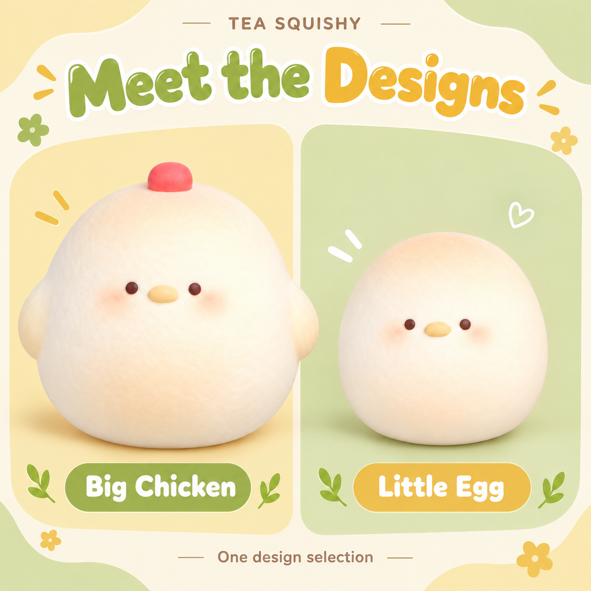 TEA SQUISHY Chicken & Egg Squishy
