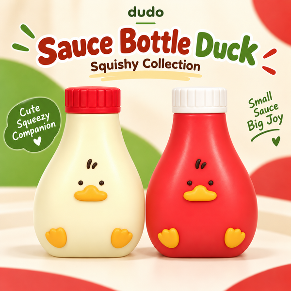 dudo Sauce Bottle Duck Squishy