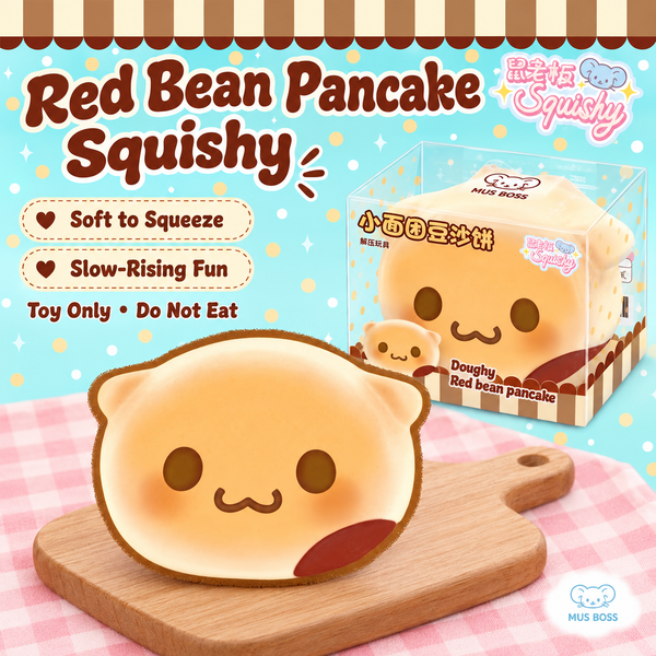 MUS BOSS Red Bean Pancake Squishy
