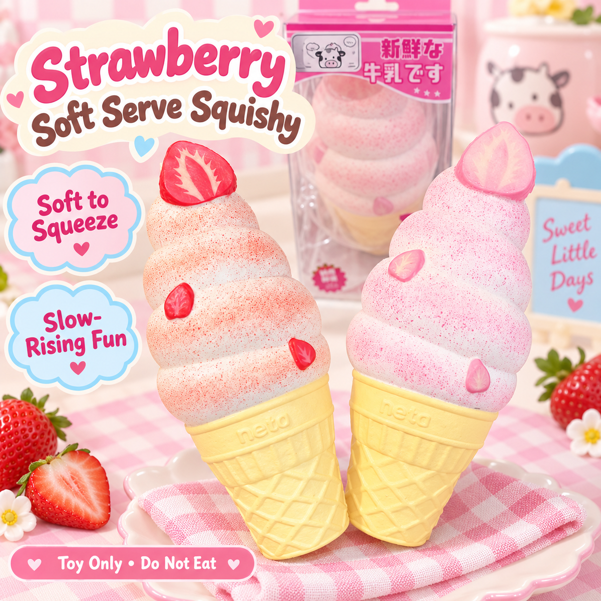 Strawberry Soft Serve Squishy product image 1