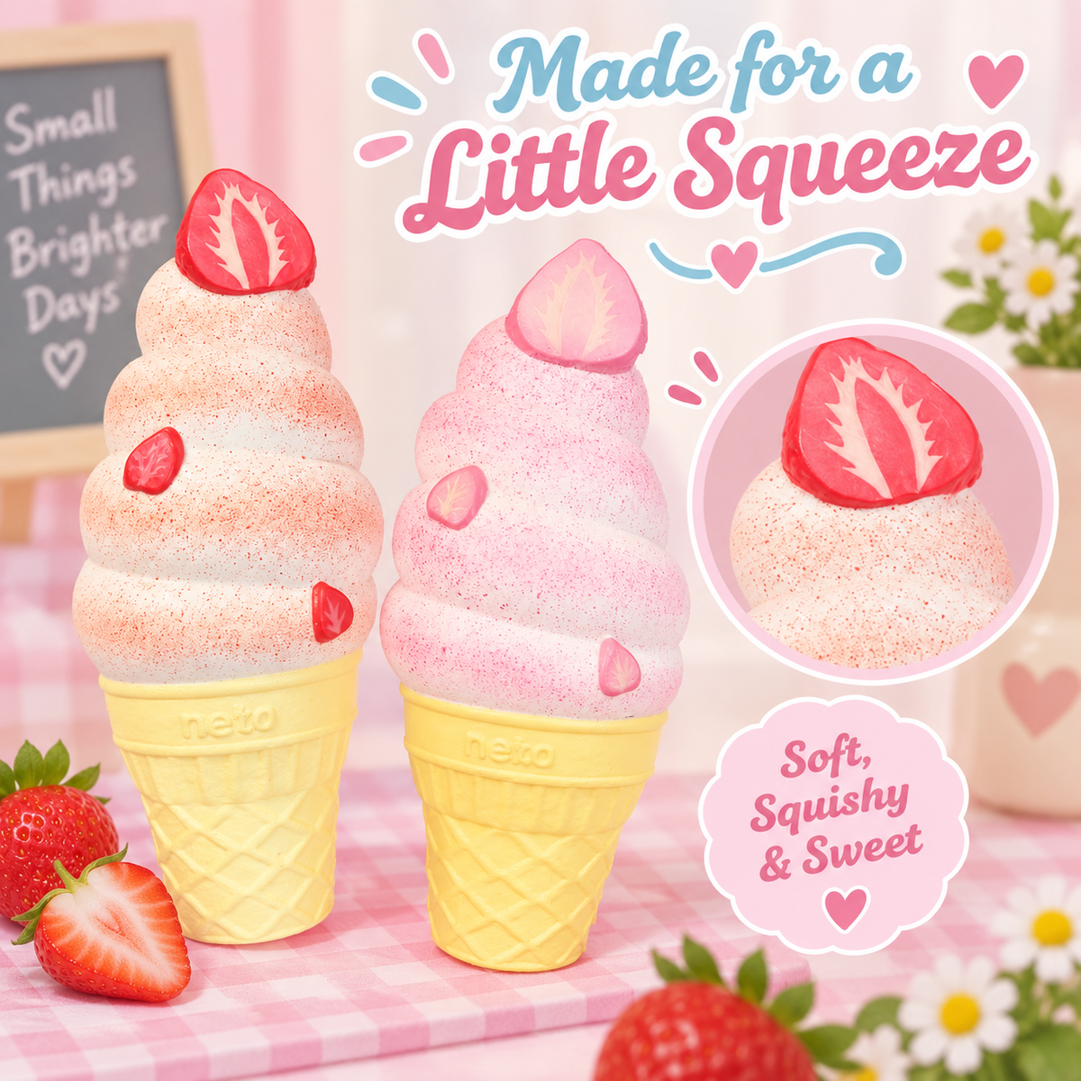 Strawberry Soft Serve Squishy product image 4