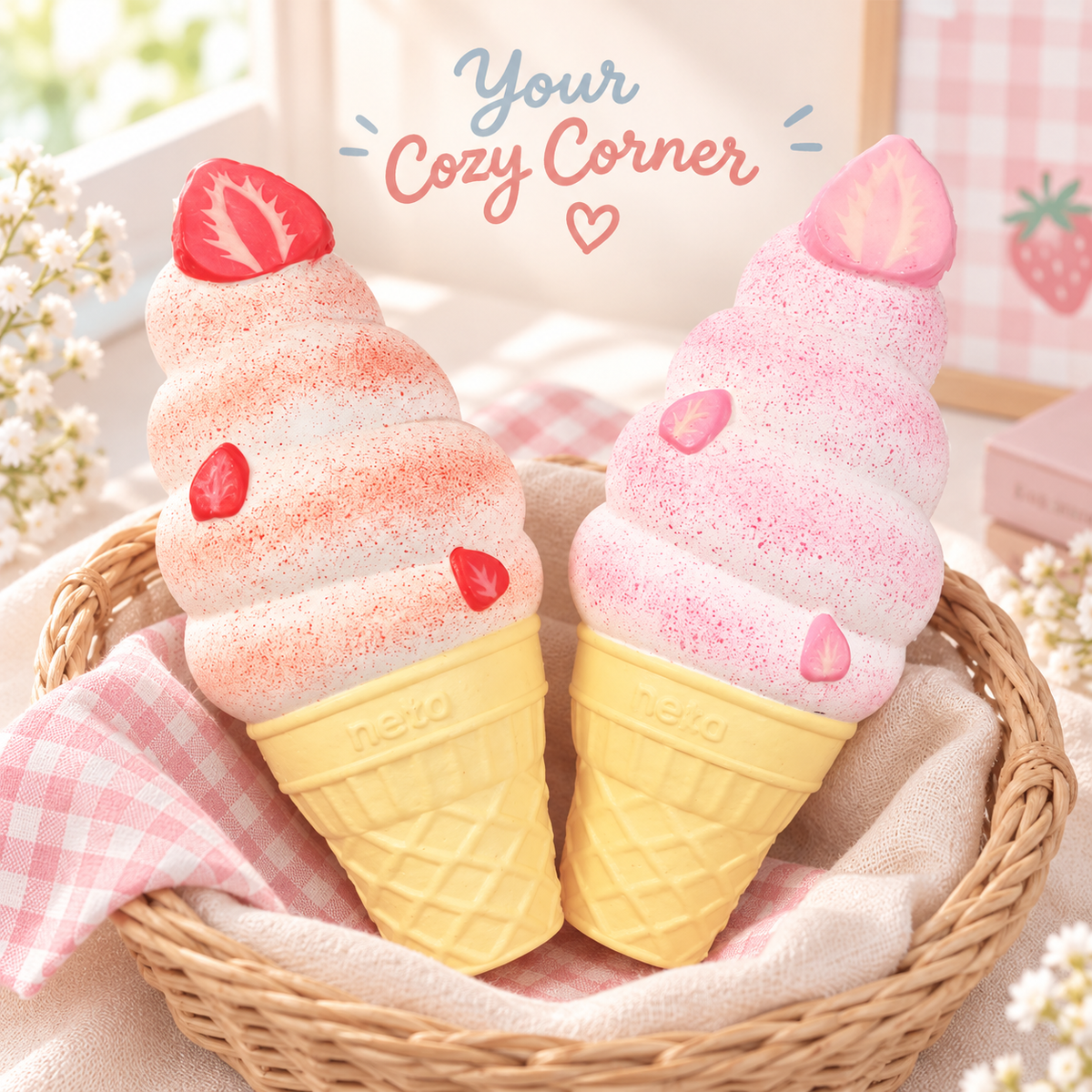 Strawberry Soft Serve Squishy product image 5