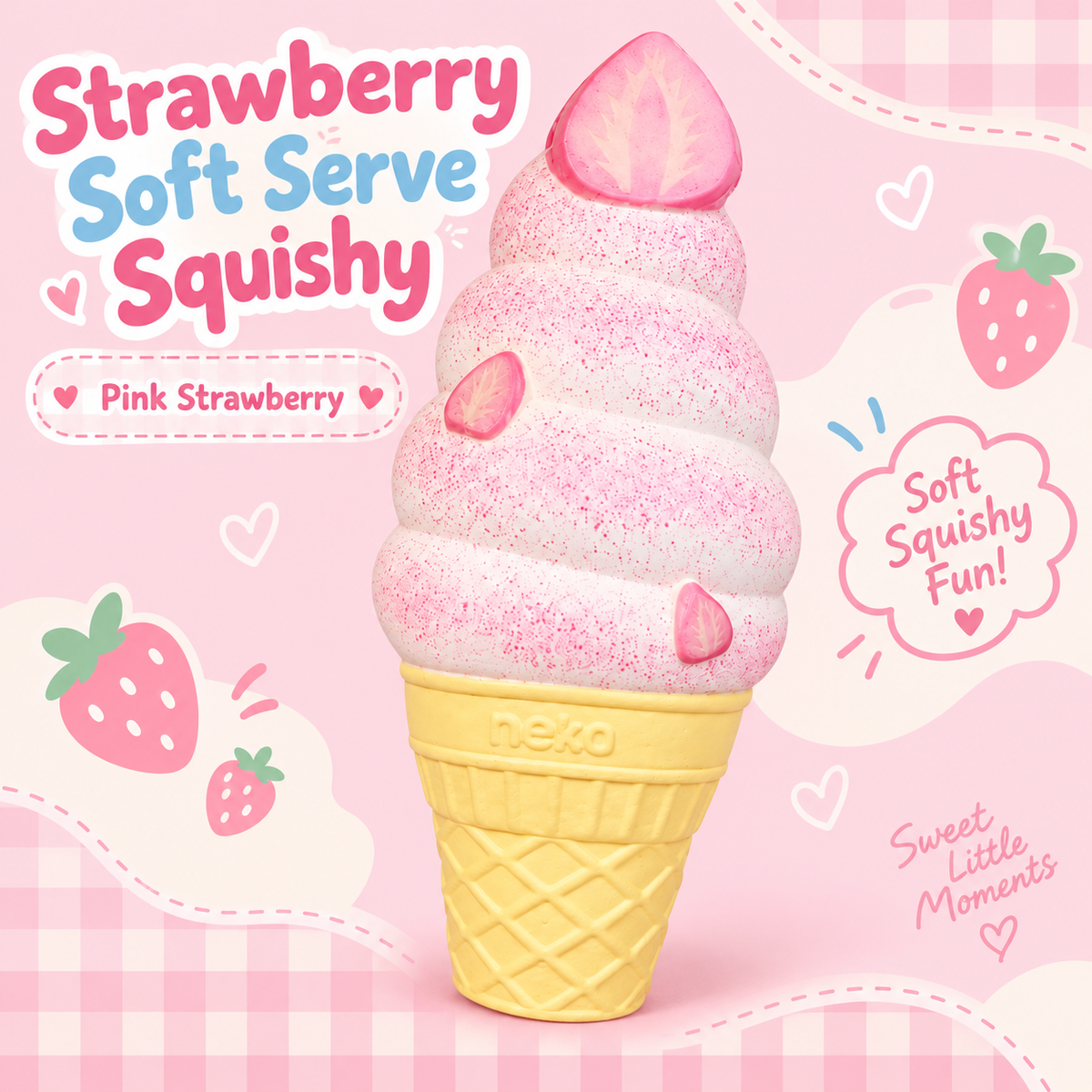 Strawberry Soft Serve Squishy product image 10